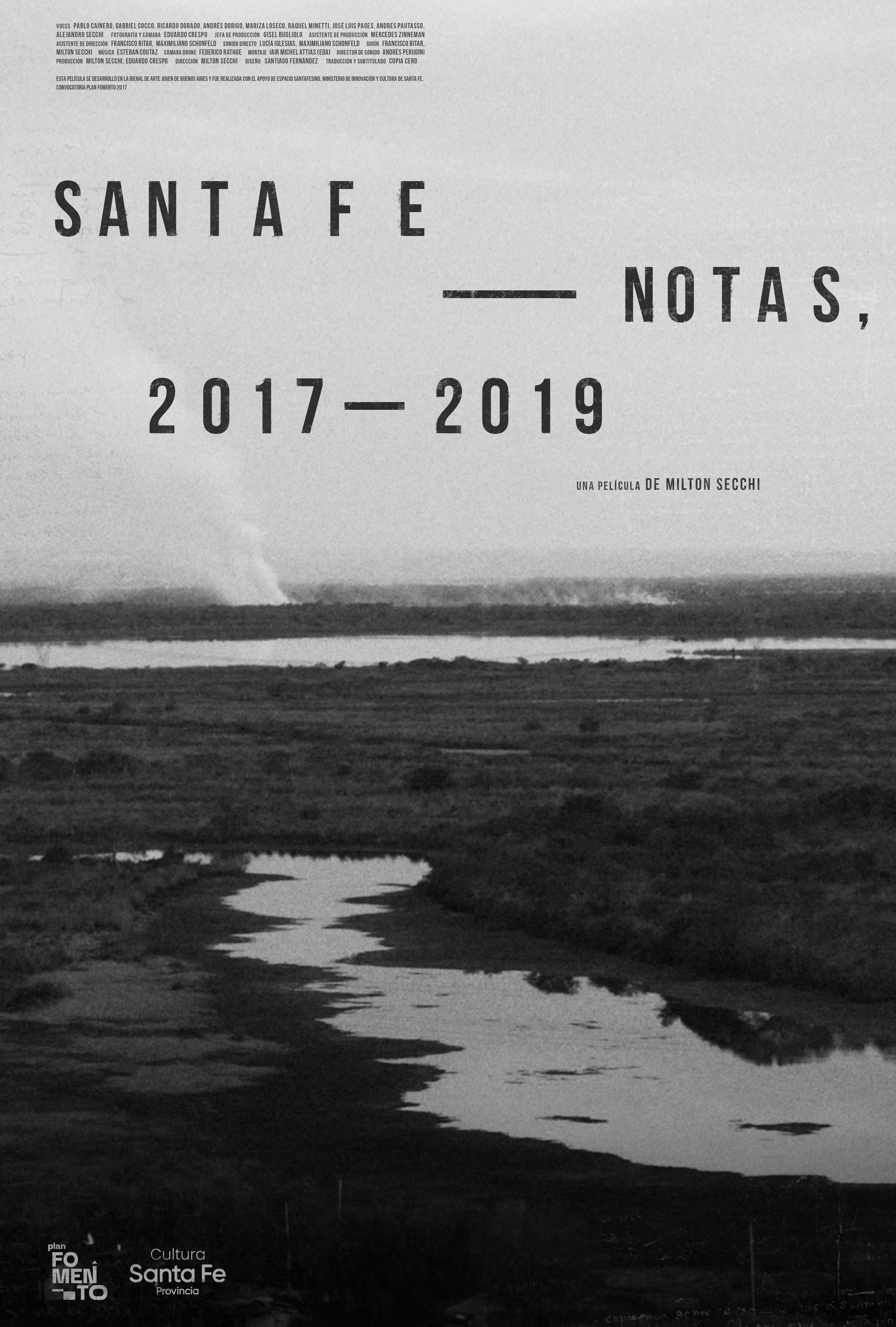 Santa Fe - notas, 2017-2019 — afiche